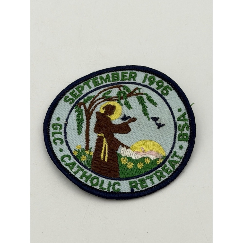 1996 GLC Catholic Retreat BSA Patch Saint Francis Great Lakes Council Scout